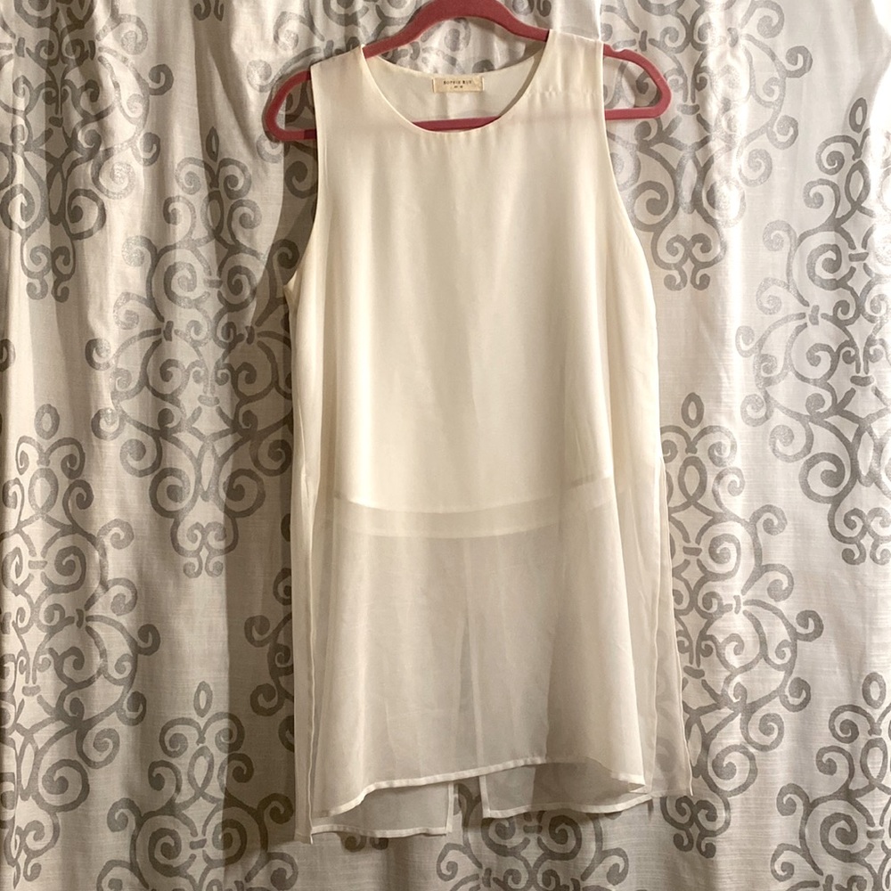 White sheer top